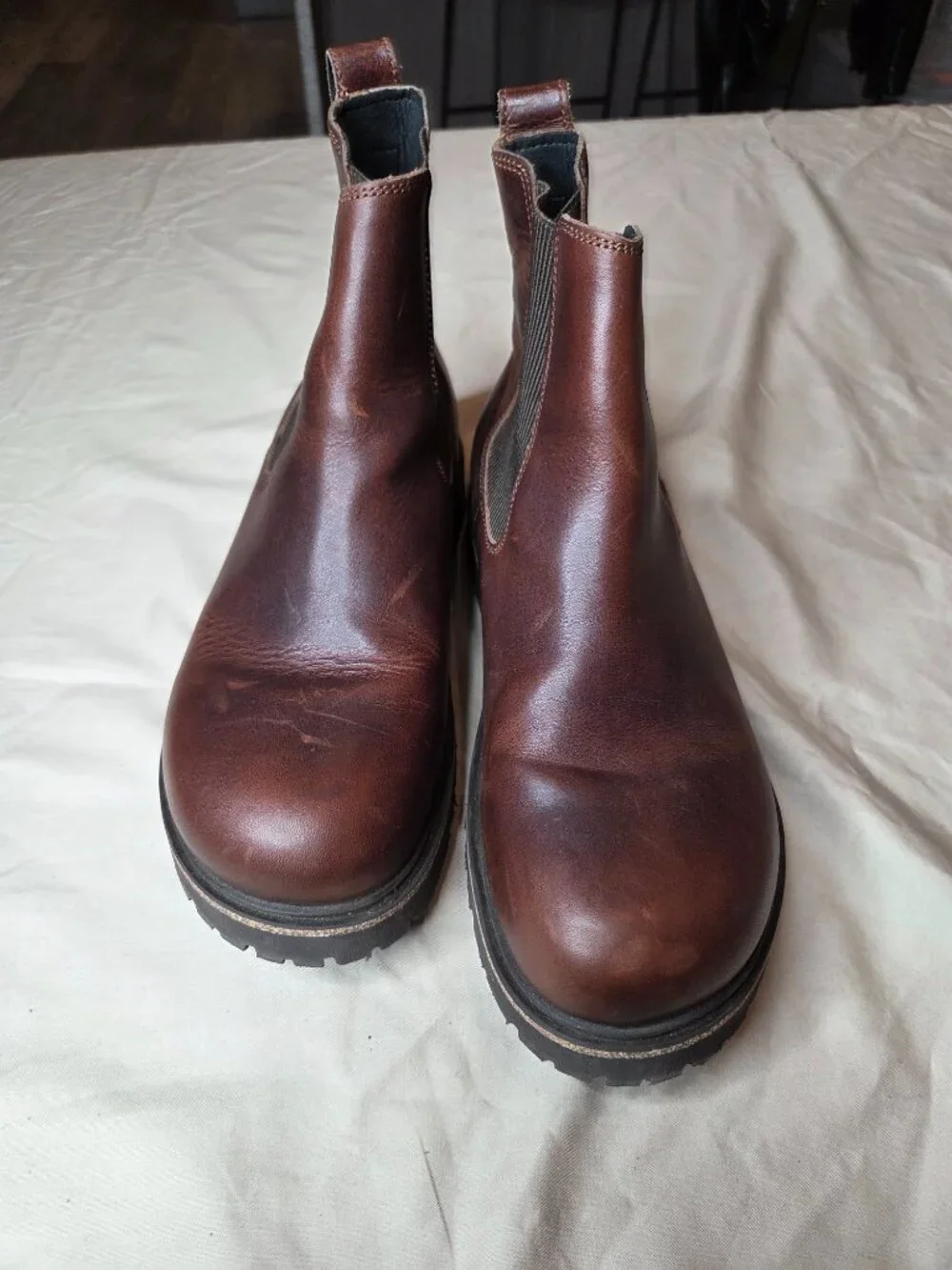 Birkenstock Brown Leather Chelsea Boots